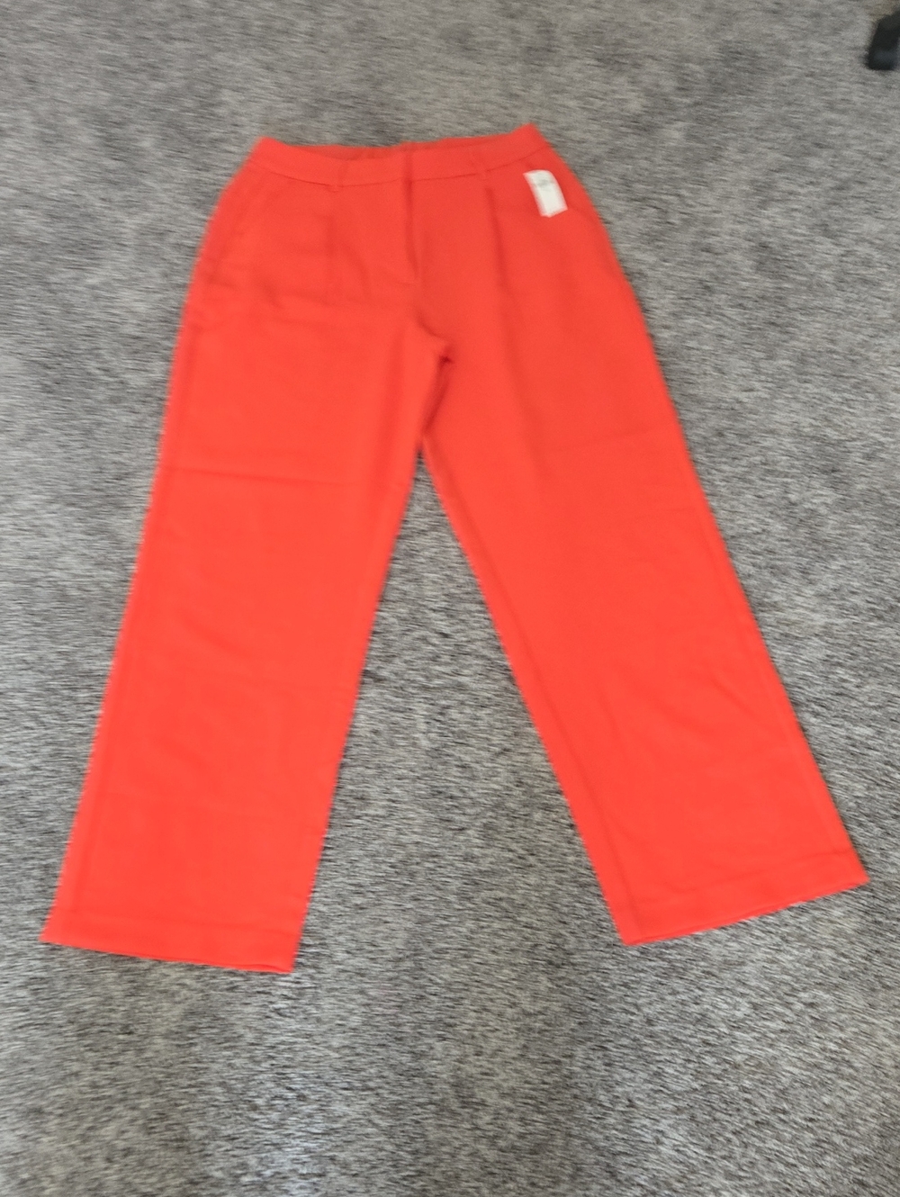Old Navy Womens Tall, Wide-Leg Trouser in Bright Orange-Red